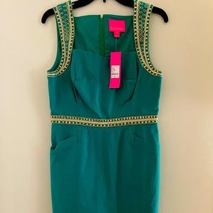 NWT Lilly Pulitzer Green Mini Dress Size 6